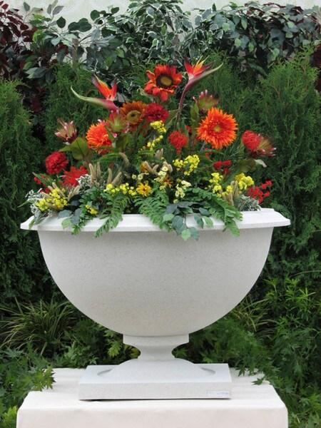 One ofFrank Lloyd Wright designs deep bowl planter Isidore Heller of Chicago